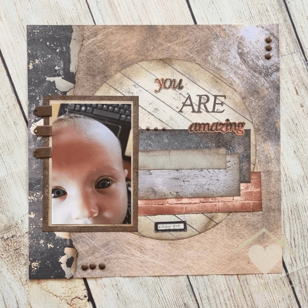 You Are Amazing - Baby Scrapbook Page with Mr Smith's Workshop