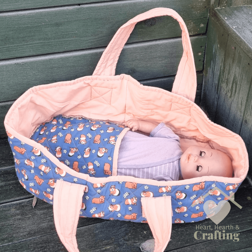 How to Sew a Baby Doll Carry Cot [Free Sewing Pattern]