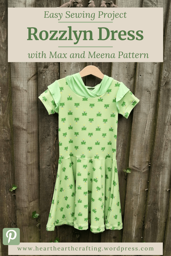 Max and Meena Rozzlyn Dress Sewing Project - Green Frogs Pinterest Pin