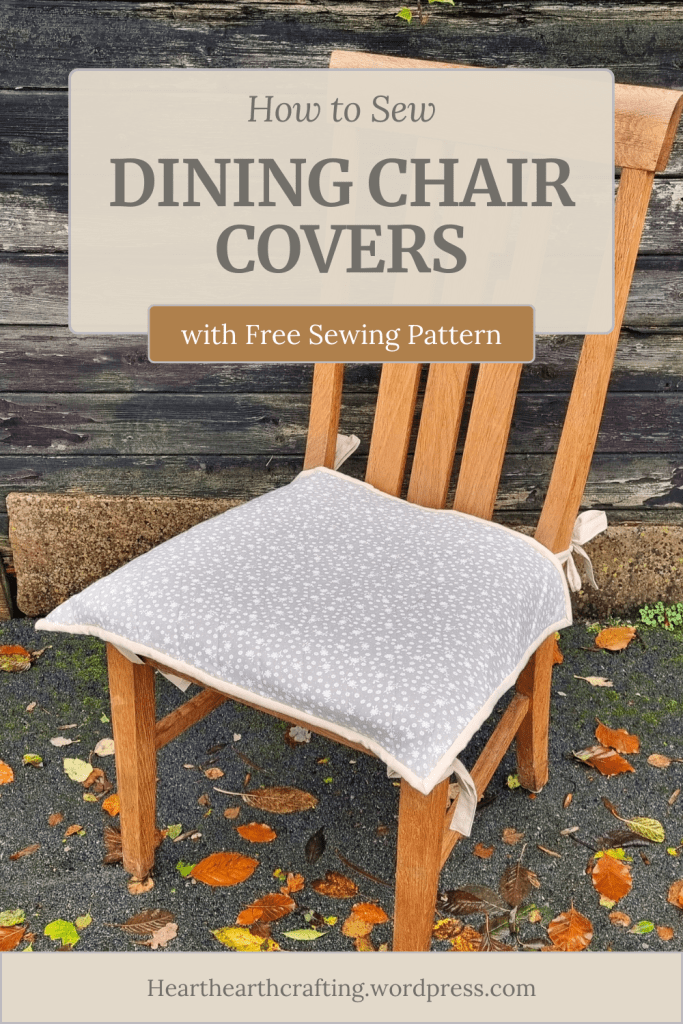 How to Sew Dining Chair Covers [Free Sewing Pattern] Pinterest Pin