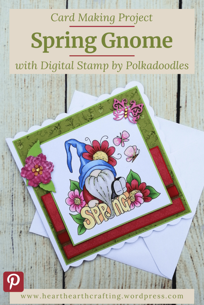 Spring Daisy Gnome Handmade Greetings Card Pinterest Pin