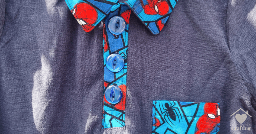 Sewing a Spiderman Shirt on a Budget with Peek-A-Boo Pattern’s Declan