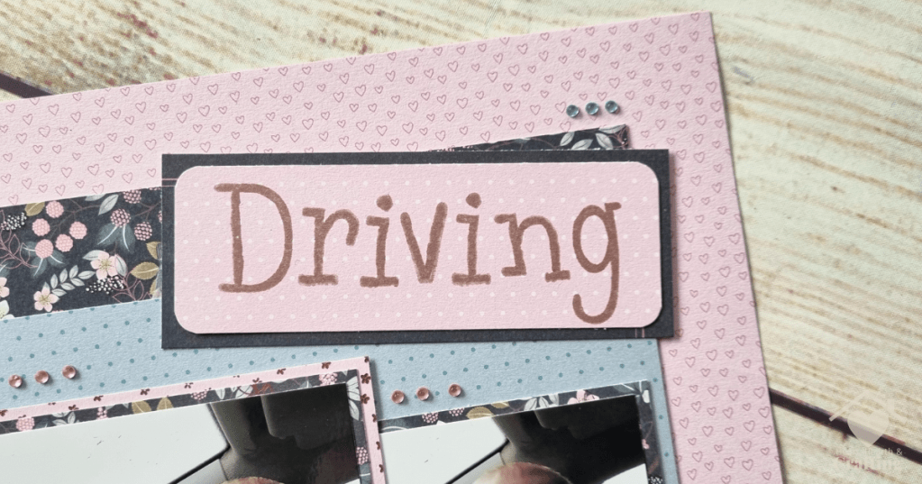Driving in My Car Baby Scrapbook Page