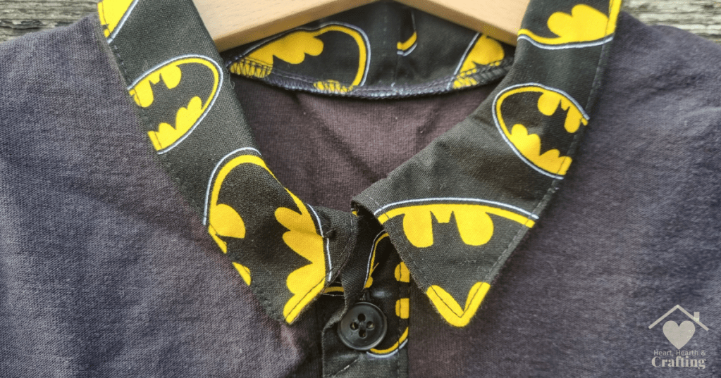 Sewing a Batman Shirt on a Budget with Peek-A-Boo Pattern’s Declan