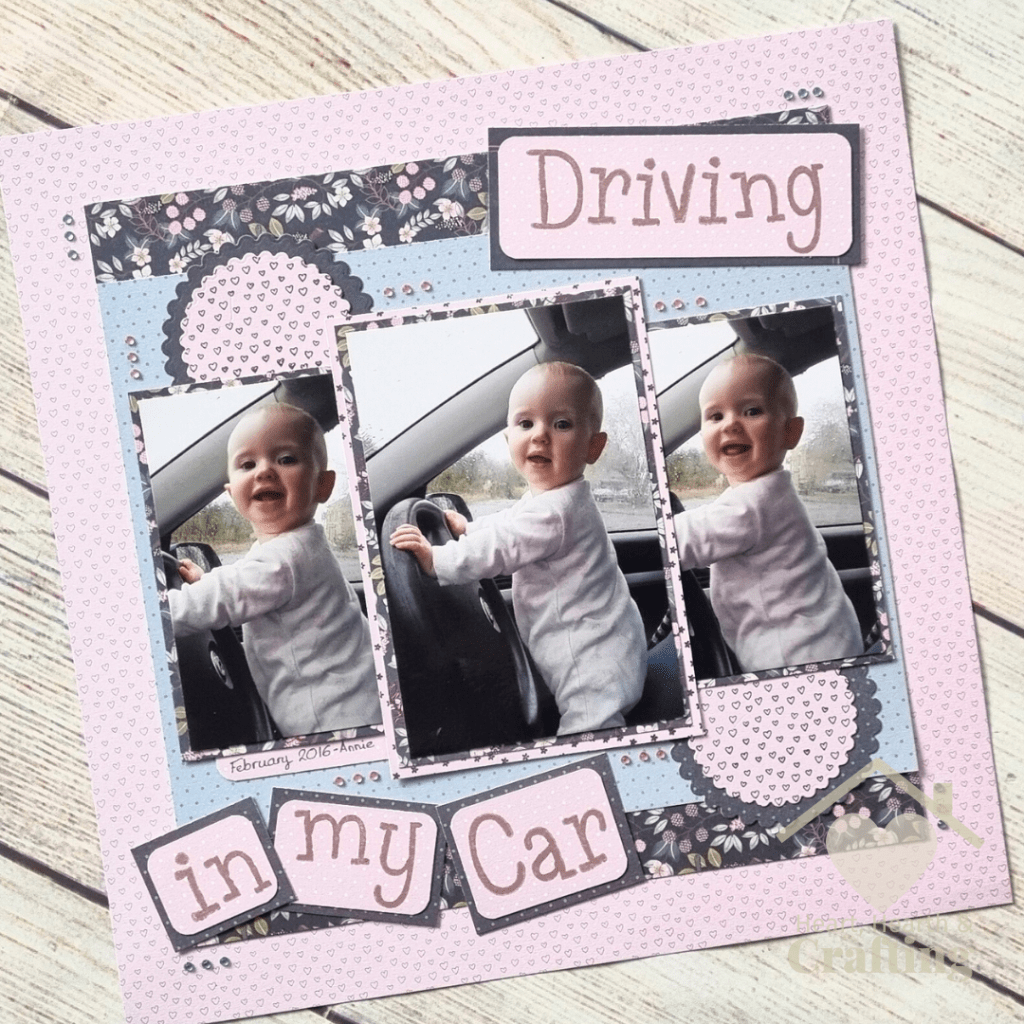 Driving in My Car Baby Scrapbook Page