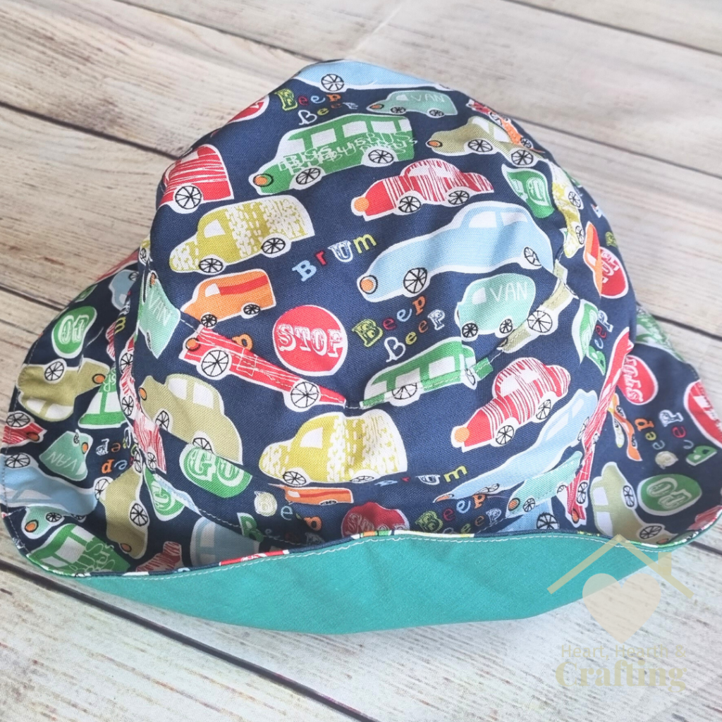 Cars Bucket Hat - Easy Sewing Project