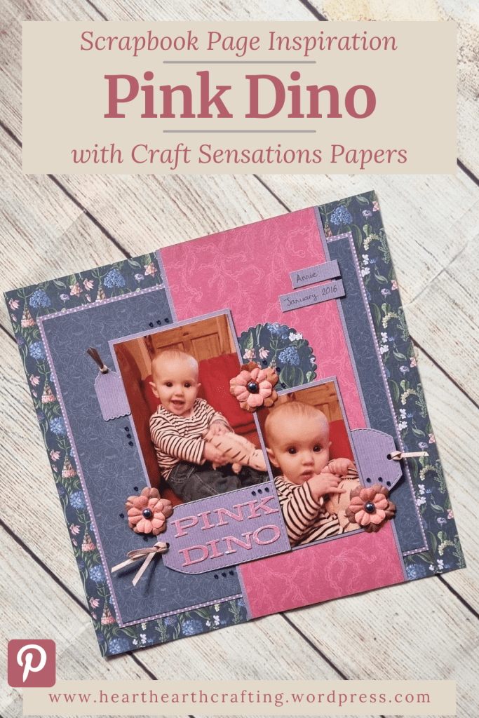 Pink Dinosaur Baby Scrapbook Inspiration Pinterest Pin