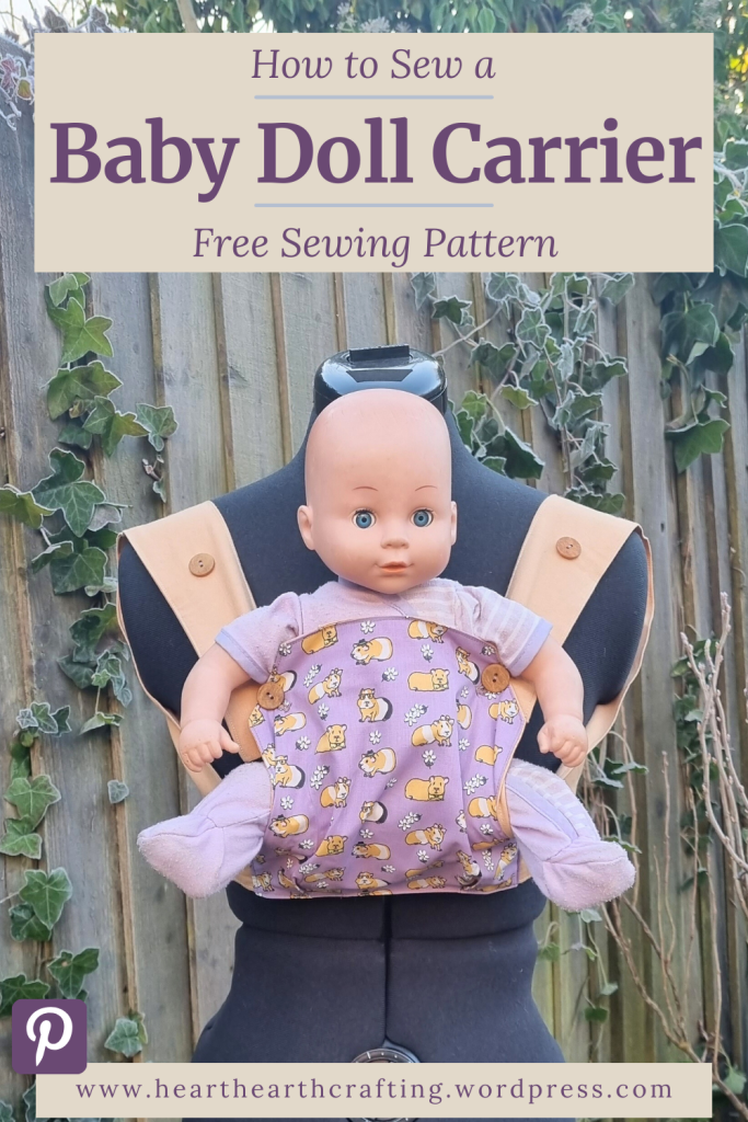 How to Sew a Baby Doll Carrier [Free Sewing Pattern] Pinterest Pin