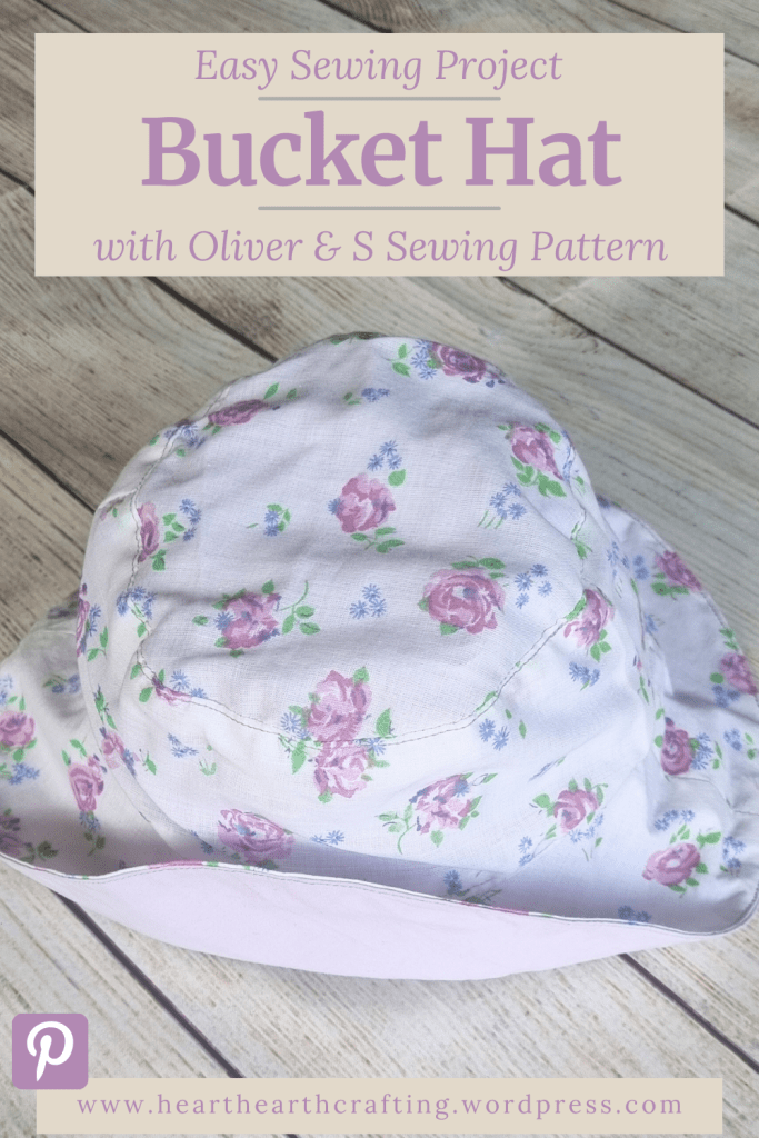 Floral Child's Bucket Hat - Easy Sewing Project Pinterest Pin
