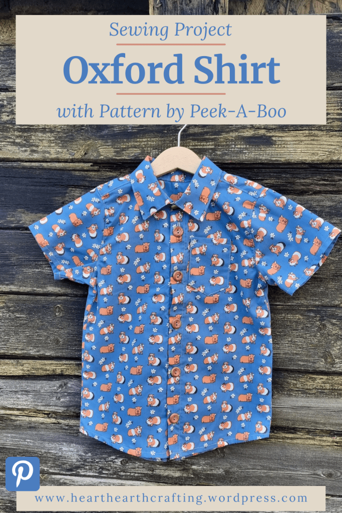 Sewing Peek-A-Boo Pattern’s Classic Oxford Shirt Pinterest Pin