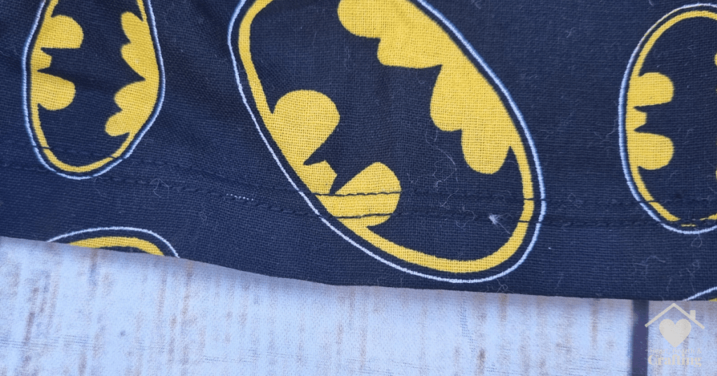 Sewing McCalls 7377 Batman Shorts with a Thrifty Hack