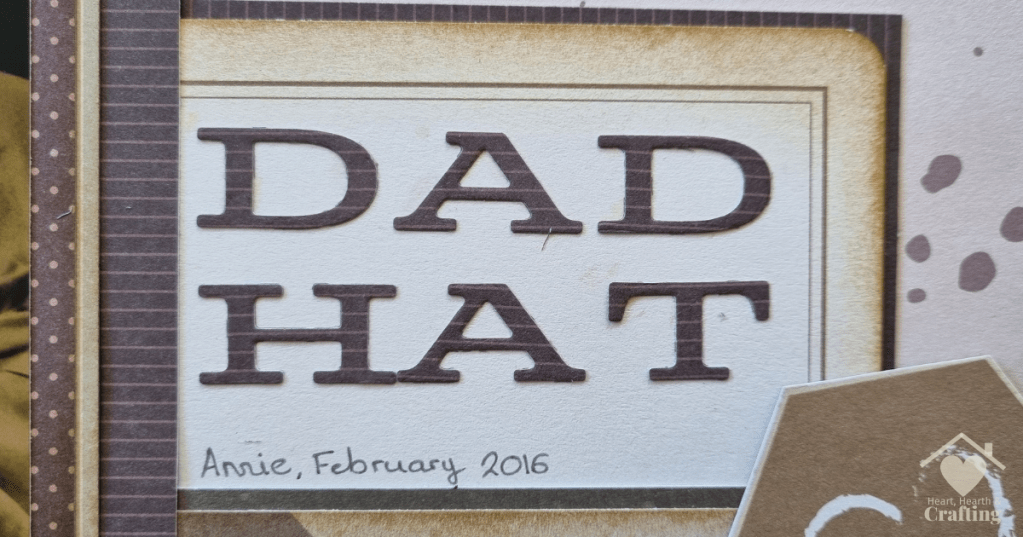 Dad Hat Baby Scrapbook Page Inspiration