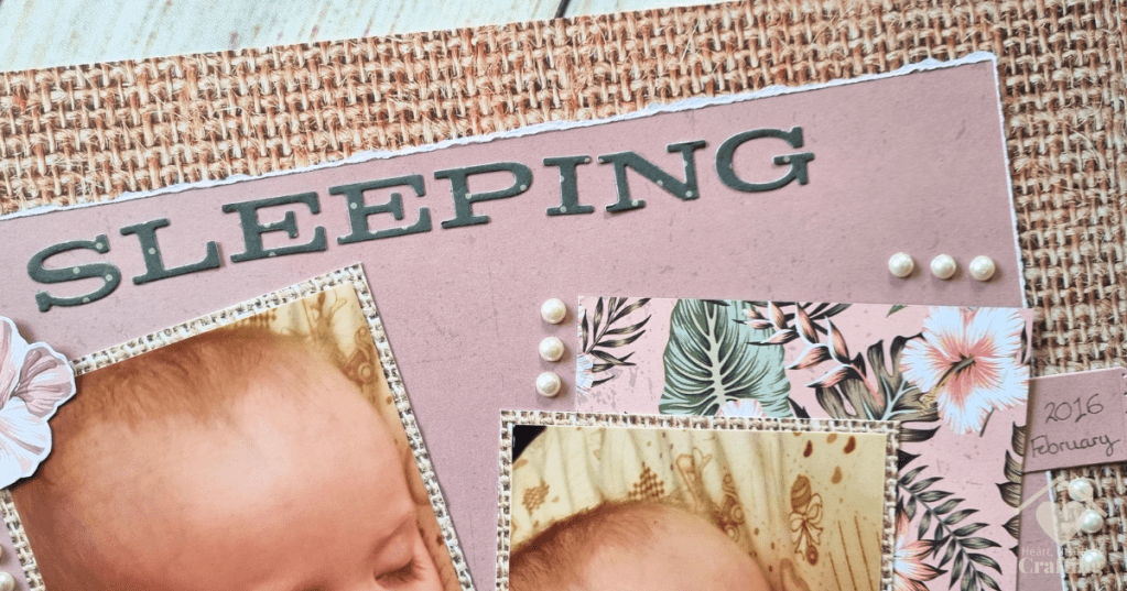 Sleeping Beauty Baby Scrapbook Page
