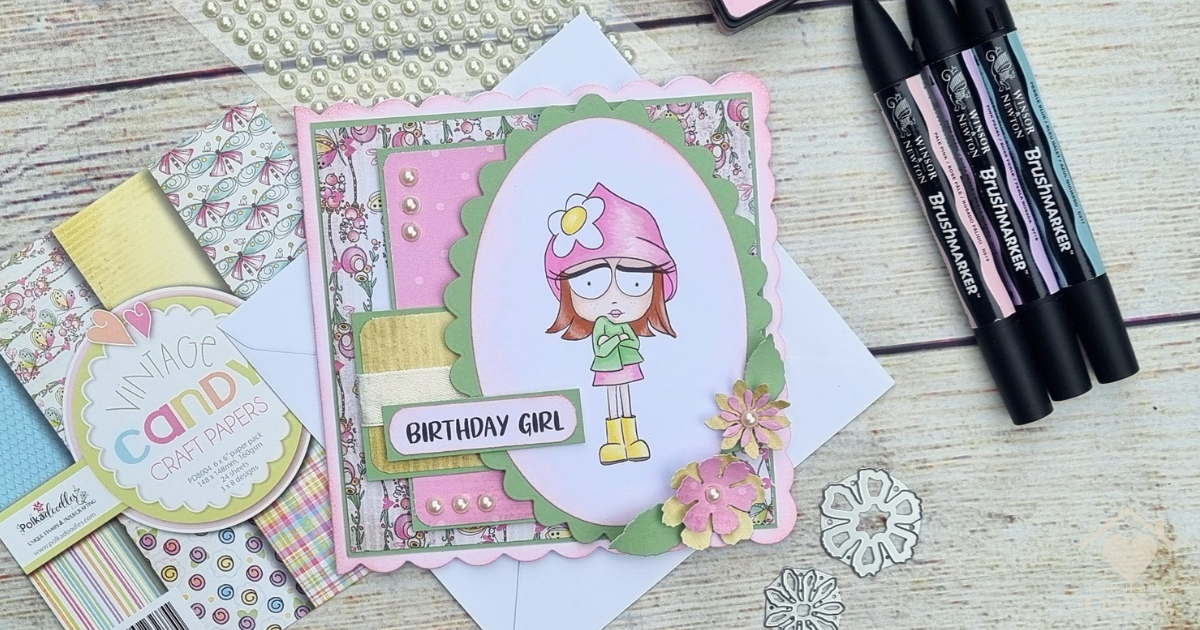 Card Making with Rebel Girl Stamps
