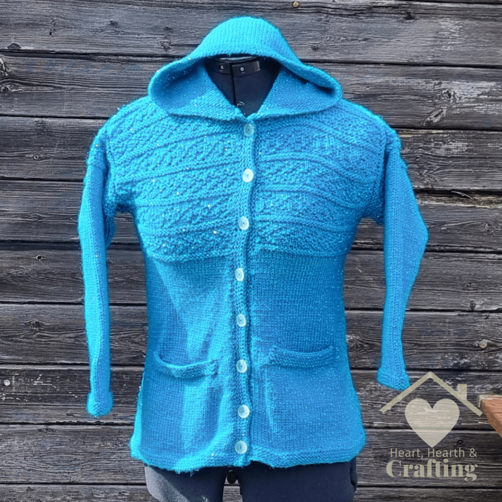Patons 3850 Hoody Knitting Project