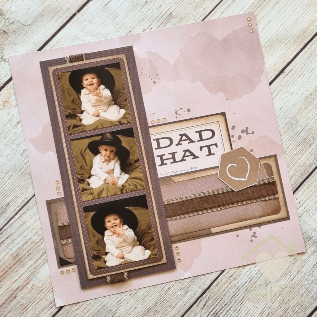 Dad Hat Baby Scrapbook Page Inspiration