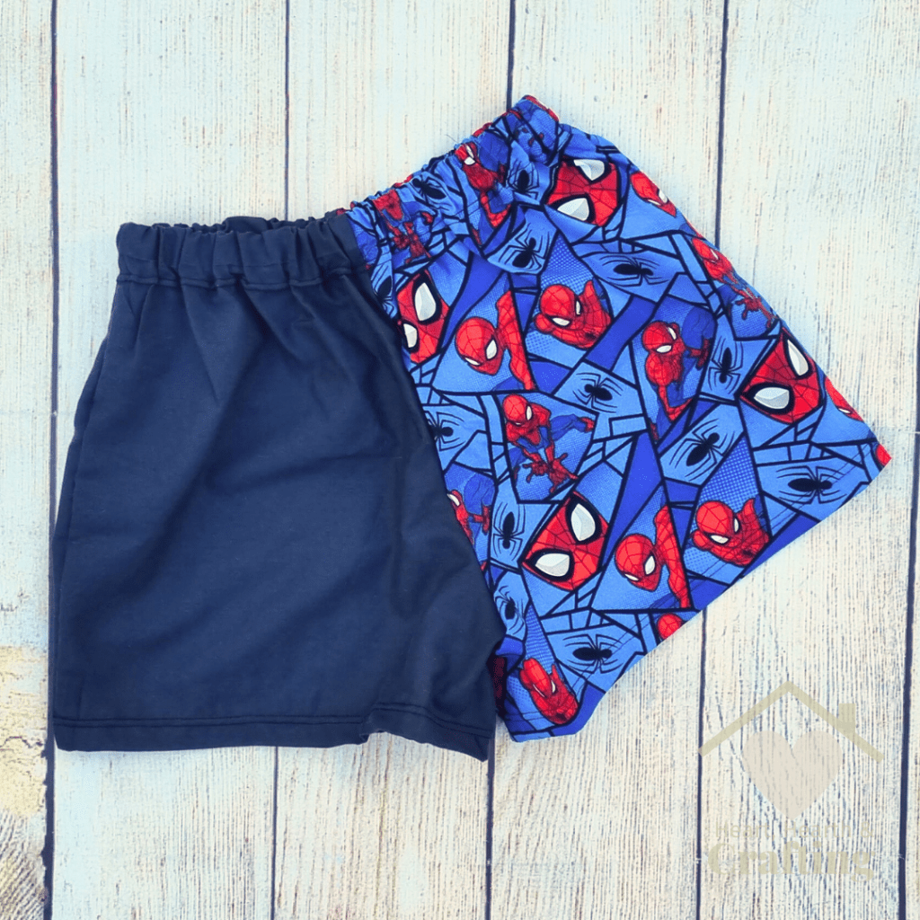 Sewing McCalls 7377 Spiderman Shorts with a Money Saving Hack