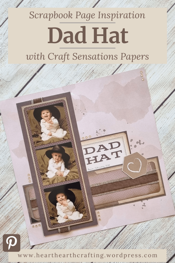 Dad Hat Baby Scrapbook Page Inspiration Pinterest Pin