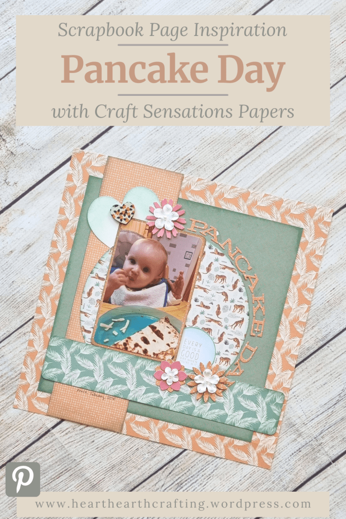 Baby's First Pancake Day Scrapbook Layout Pinterest Pin