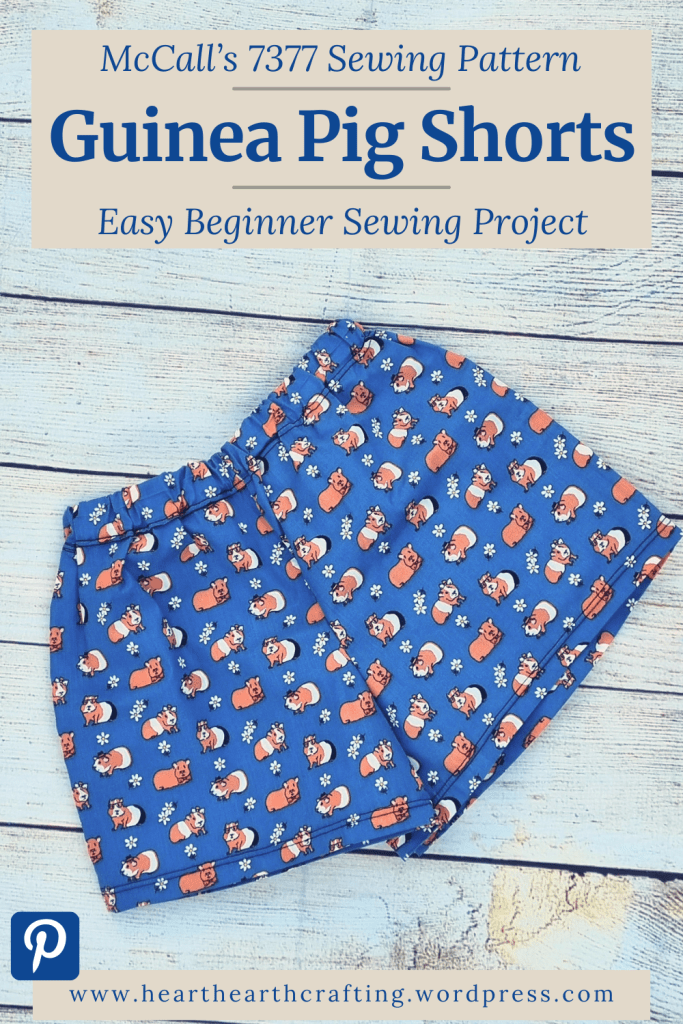 Sewing McCalls 7377 Guinea Pig Shorts Pinterest Pins