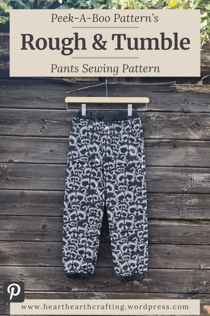 Peek-A-Boo Pattern's Rough & Tumble Pants  - Cute Panda Print Pinterest Pin