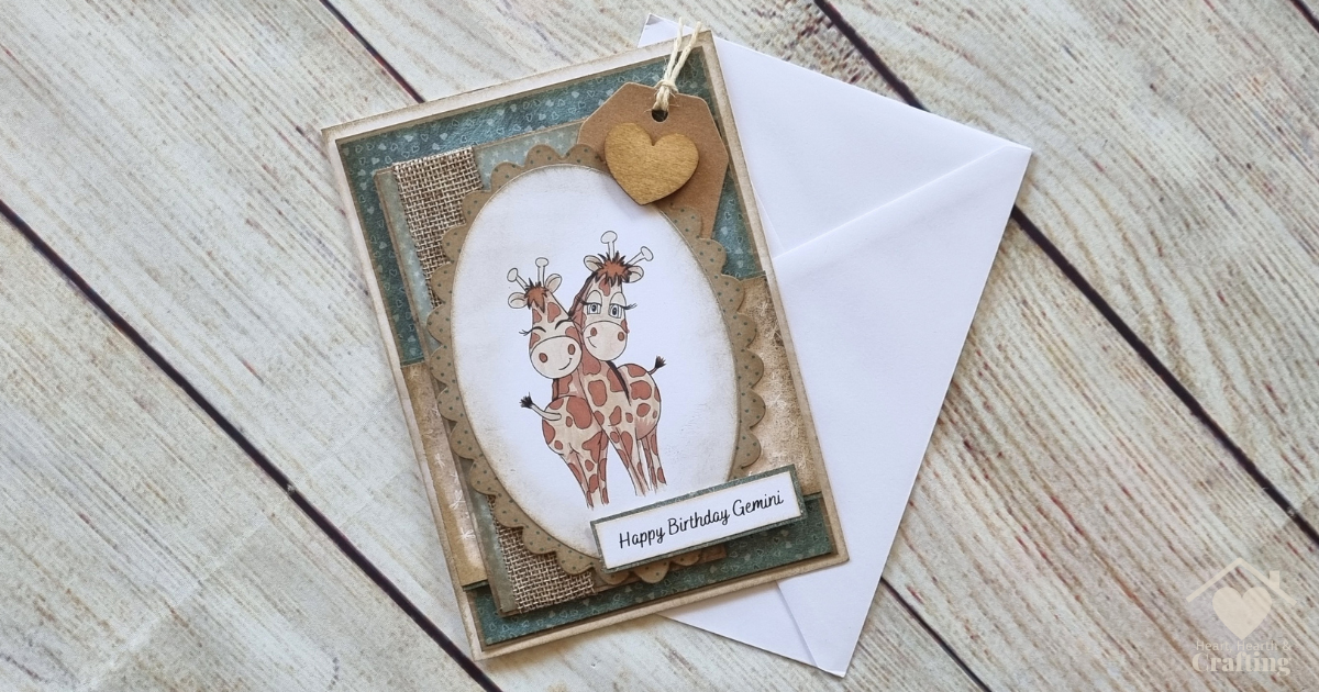 How to Make a Gemini Zodiac Birthday Card with Digital Stamping