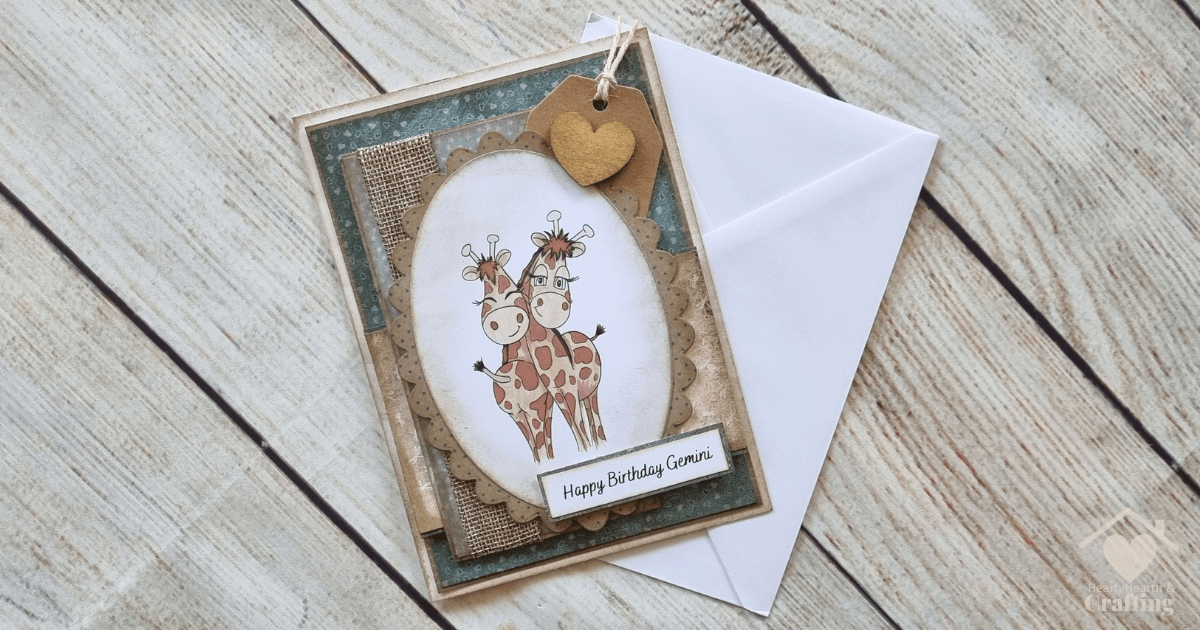 How to Make a Gemini Zodiac Birthday Card with Digital&nbsp;Stamping