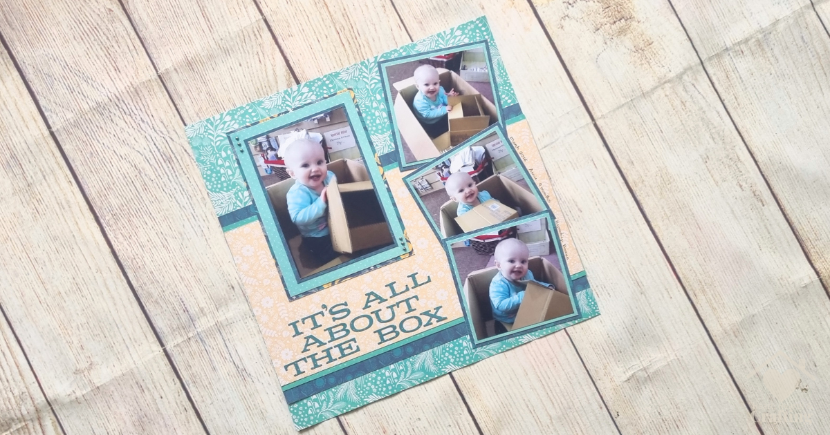 Easy Baby Scrapbook Layout – It’s All About the Box