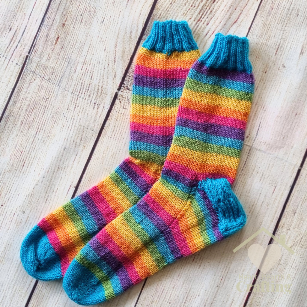 Rainbow Ladies Socks - Free Knitting Pattern