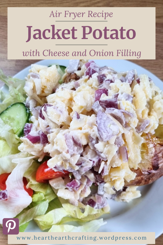 Jacket Potato with Cheese - Air Fryer Recipe Pinterest Pin