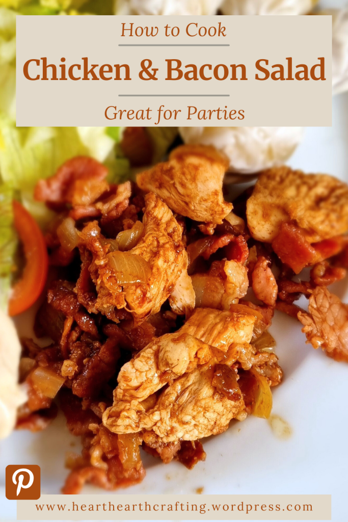 Chicken and Bacon Salad Recipe Pinterest Pin