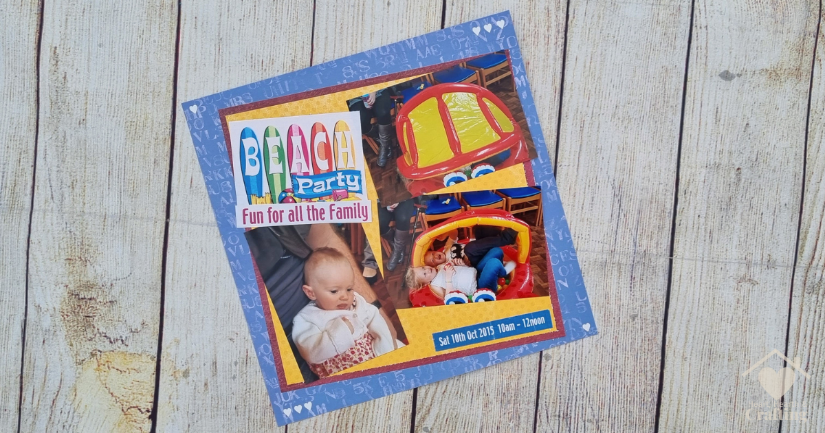 Bright and Bold Scrapbook Layout with DCWV Designer Papers