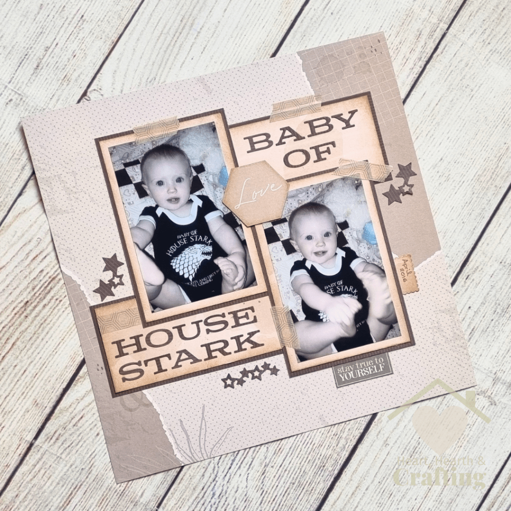 Baby of House Stark - Scrapbook Layout