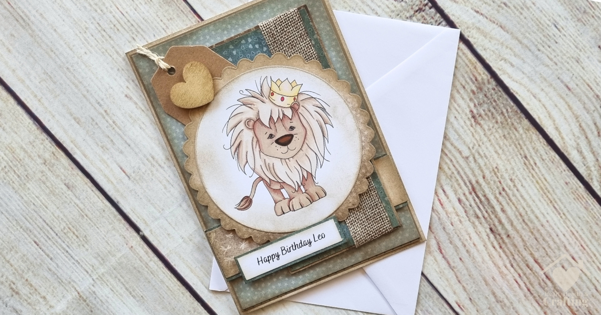 How to Make a Leo Zodiac Birthday Card with Digital Stamping