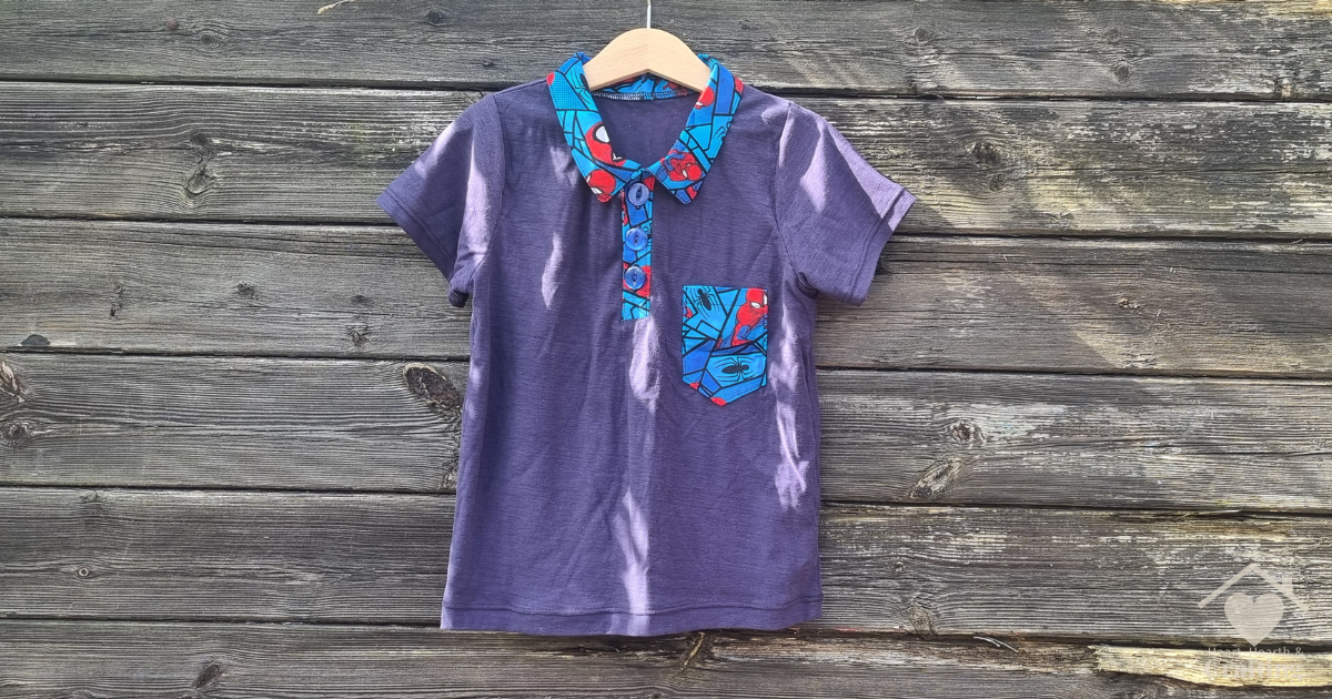 Sewing a Spiderman Shirt on a Budget with Peek-A-Boo Pattern’s Declan