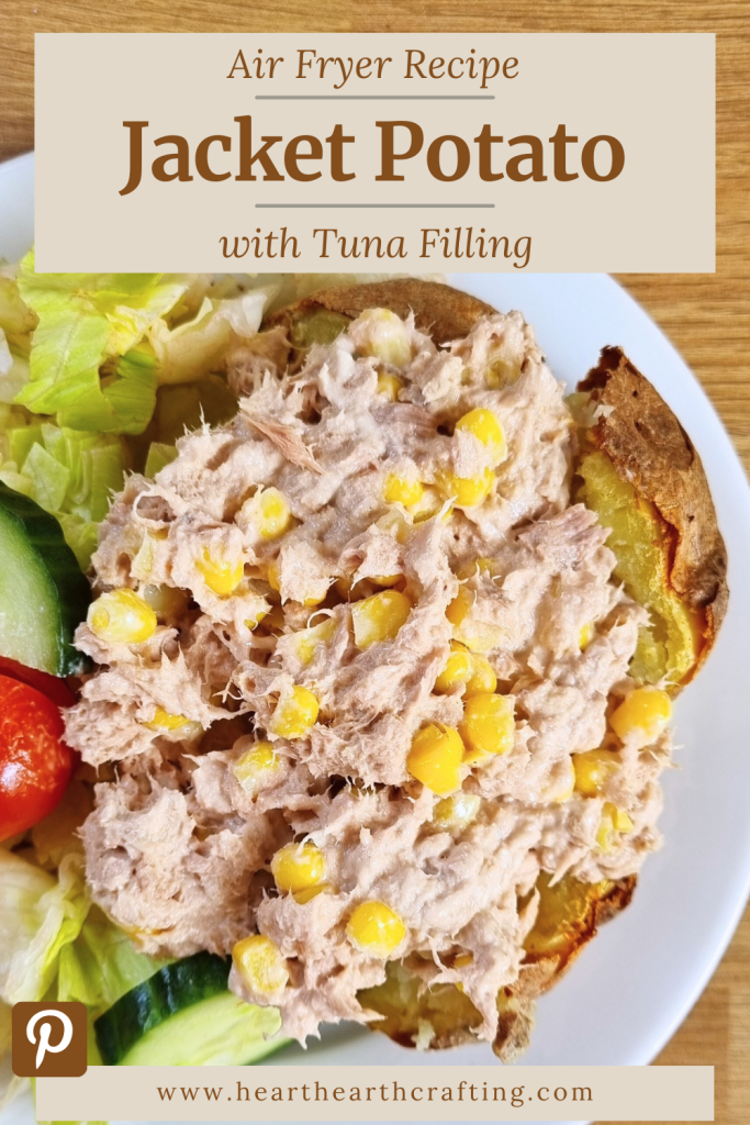 Jacket Potato with Tuna - Air Fryer Recipe Pinterest Pin