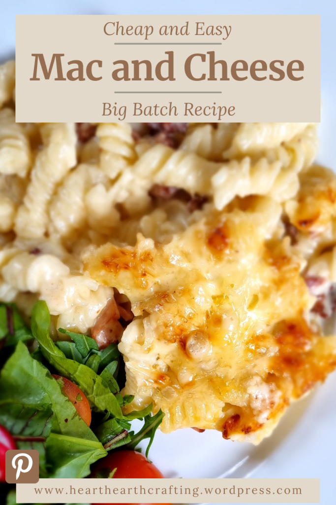 Budget Mac and Cheese Recipe Pinterest Pin