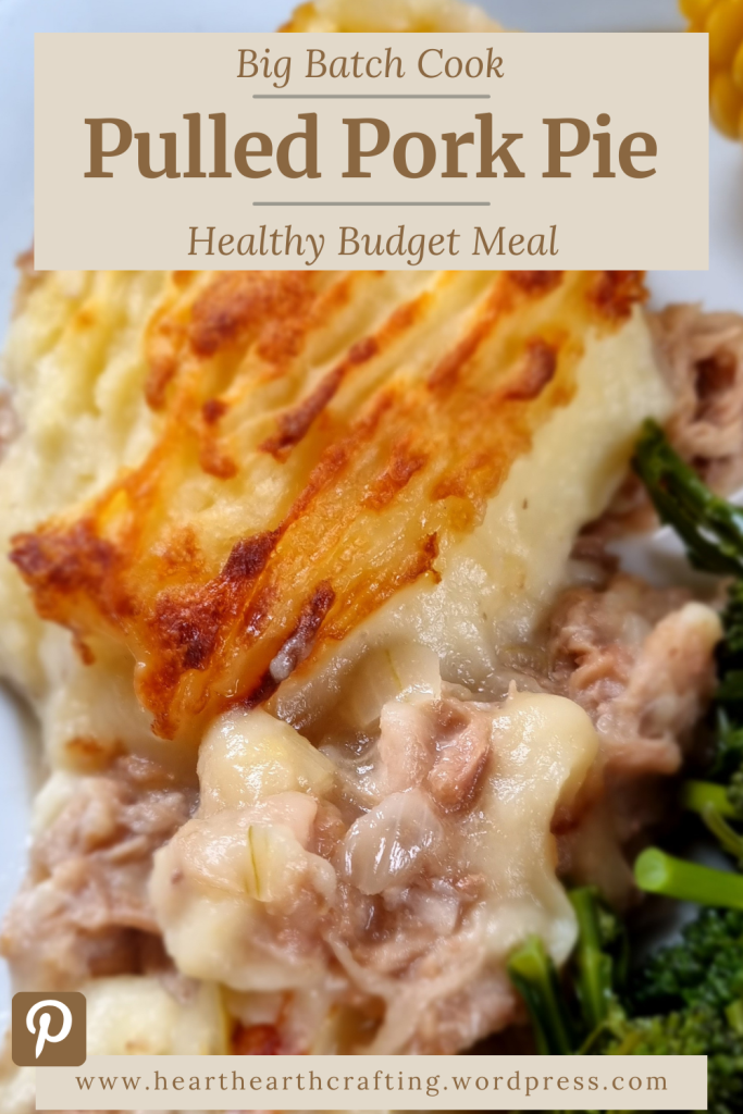 Pulled Pork Pie - Budget Batch Cook Recipe Pinterest Pin
