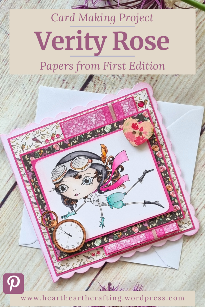 Verity Rose - Handmade Greetings Card {interest Pin