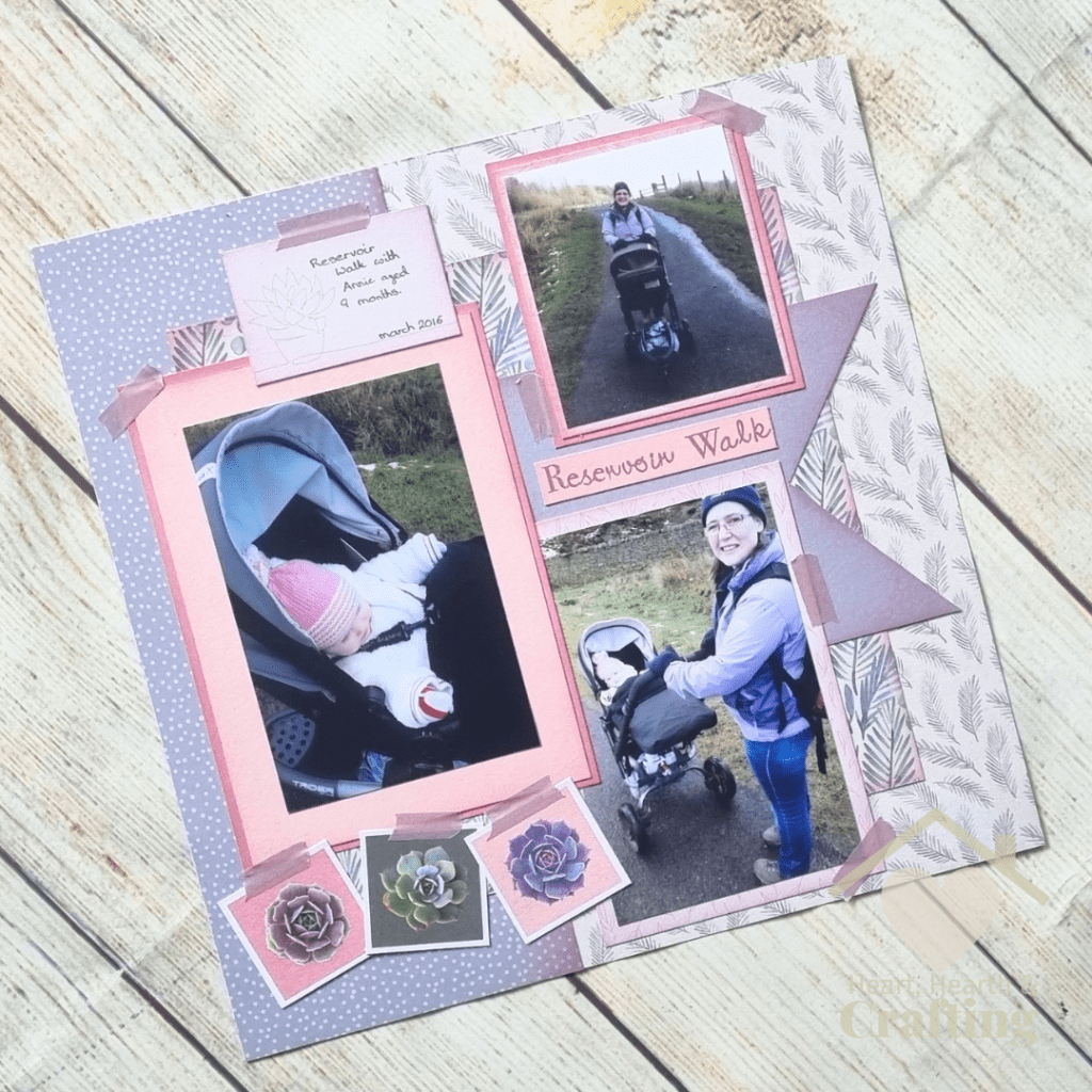 Reservoir Walk Scrapbook Layout | 12x12 Scrapbooking Idea