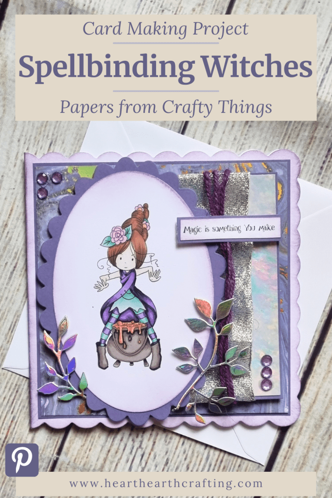 How to Make a Witchy Card for Halloween - Willa Witch Pinterest Pin
