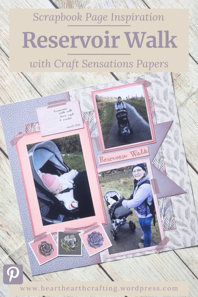 Reservoir Walk Scrapbook Layout | 12x12 Scrapbooking Idea Pinterest Pin
