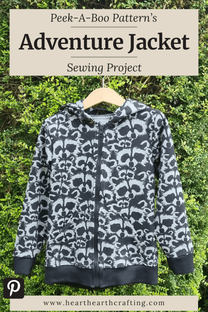 Sewing the Perfect Kids' Hoody | Peek-A-Boo Pattern's Adventure Jacket Pinterest Pin