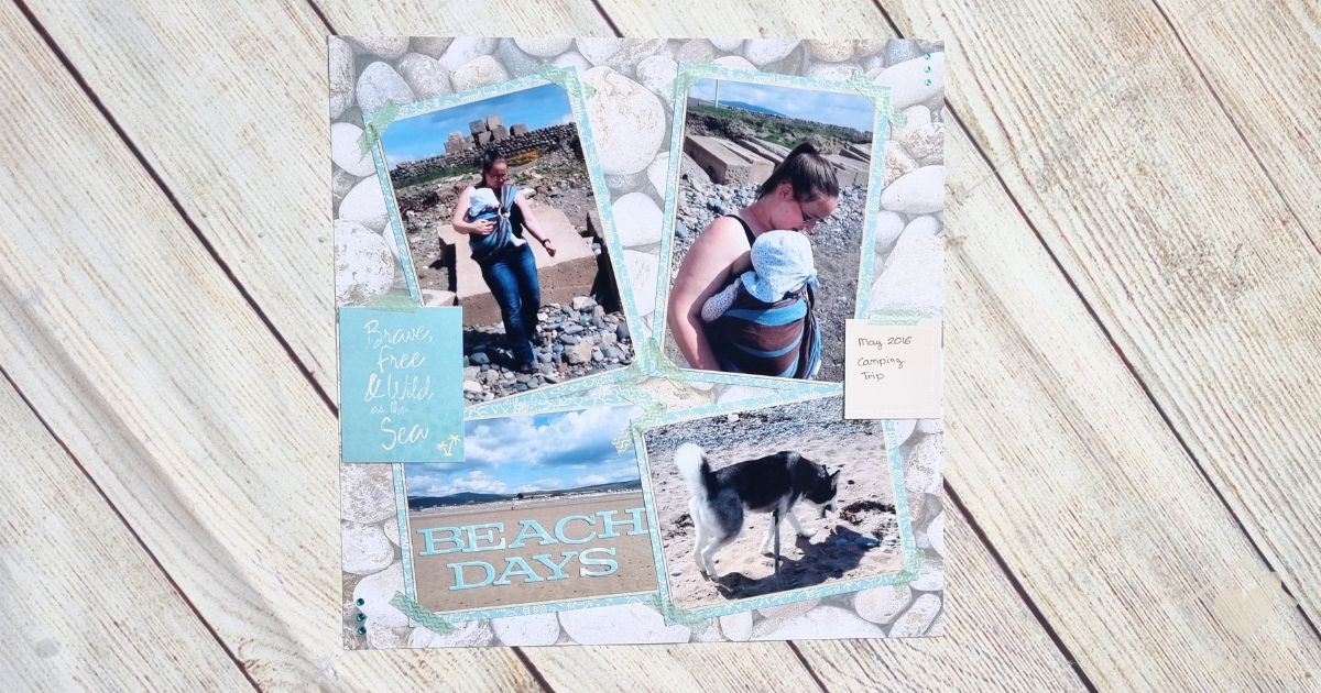 How to Make a Beach Themed Scrapbook Page