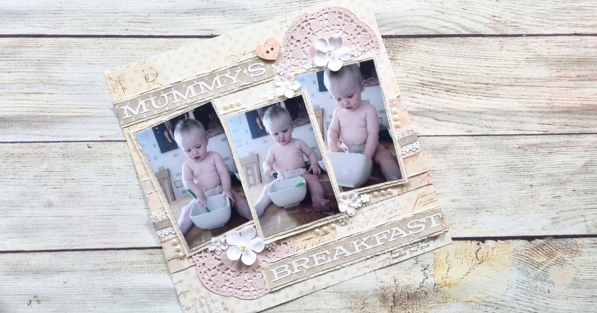 Vintage Baby Scrapbook Layout Inspiration