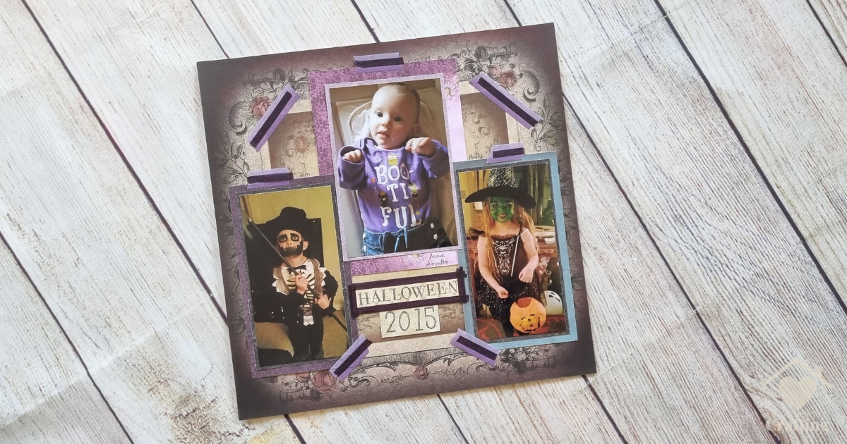 Baby’s First Halloween Scrapbook Page