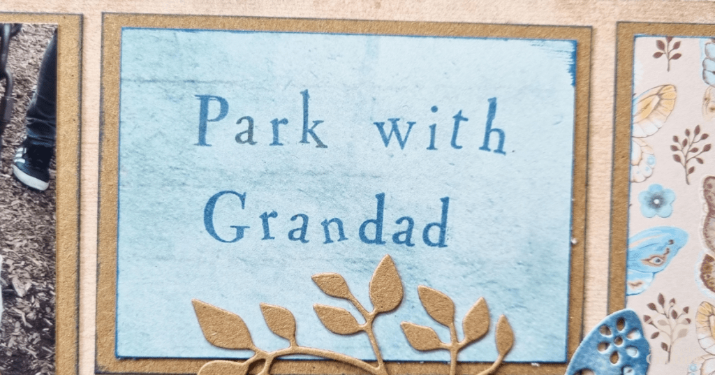 Park with Grandad [Scrapbook Layout Inspiration]