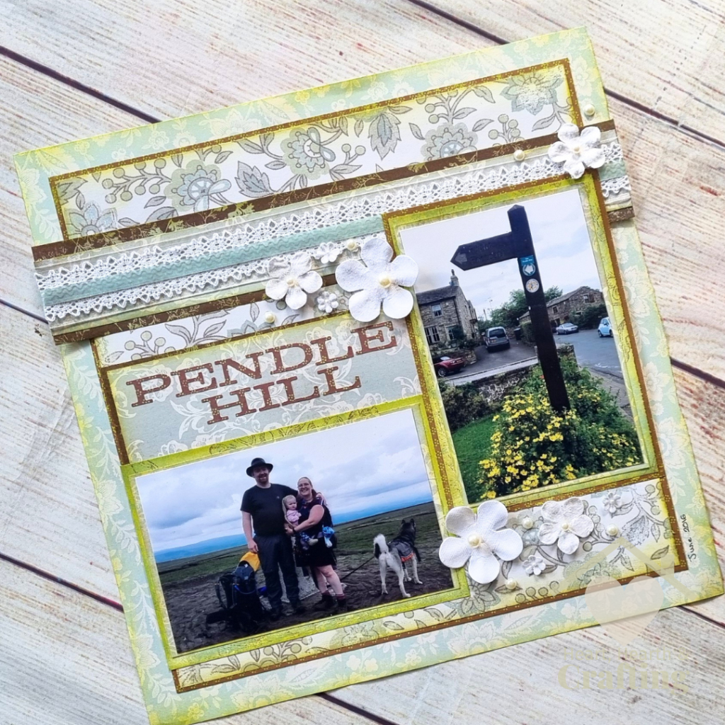 Pendle Hill Scrapbook Page with My Mind's Eye Papers