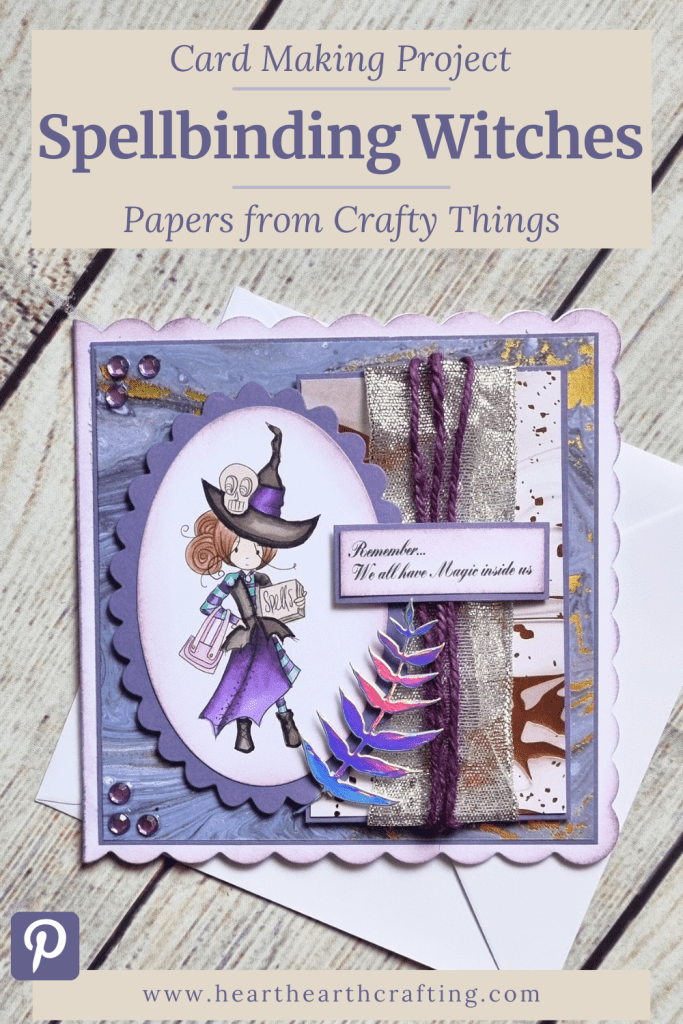 How to Make a Witchy Birthday Card [DIY Craft for Halloween] Pinterest Pin