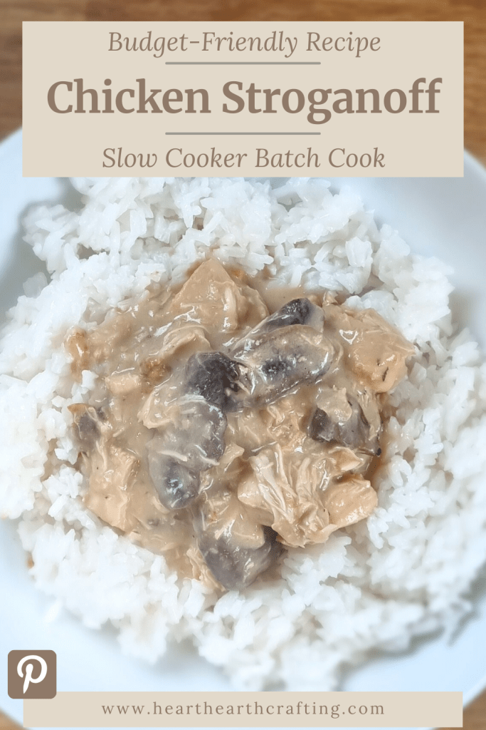 Budget-Friendly Chicken & Mushroom Stroganoff Recipe Pinterest Pin